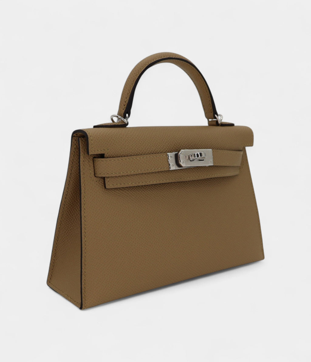 HMKelly II Sellier Mini Poussiere Epsom Leather Palladium Hardware