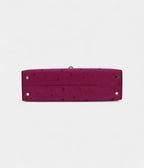 HMKelly II Sellier Mini Rose Poupre Ostrich Palladium Hardware