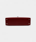 HMKelly II Sellier Mini Rouge H Box Calf Leather Palladium Hardware