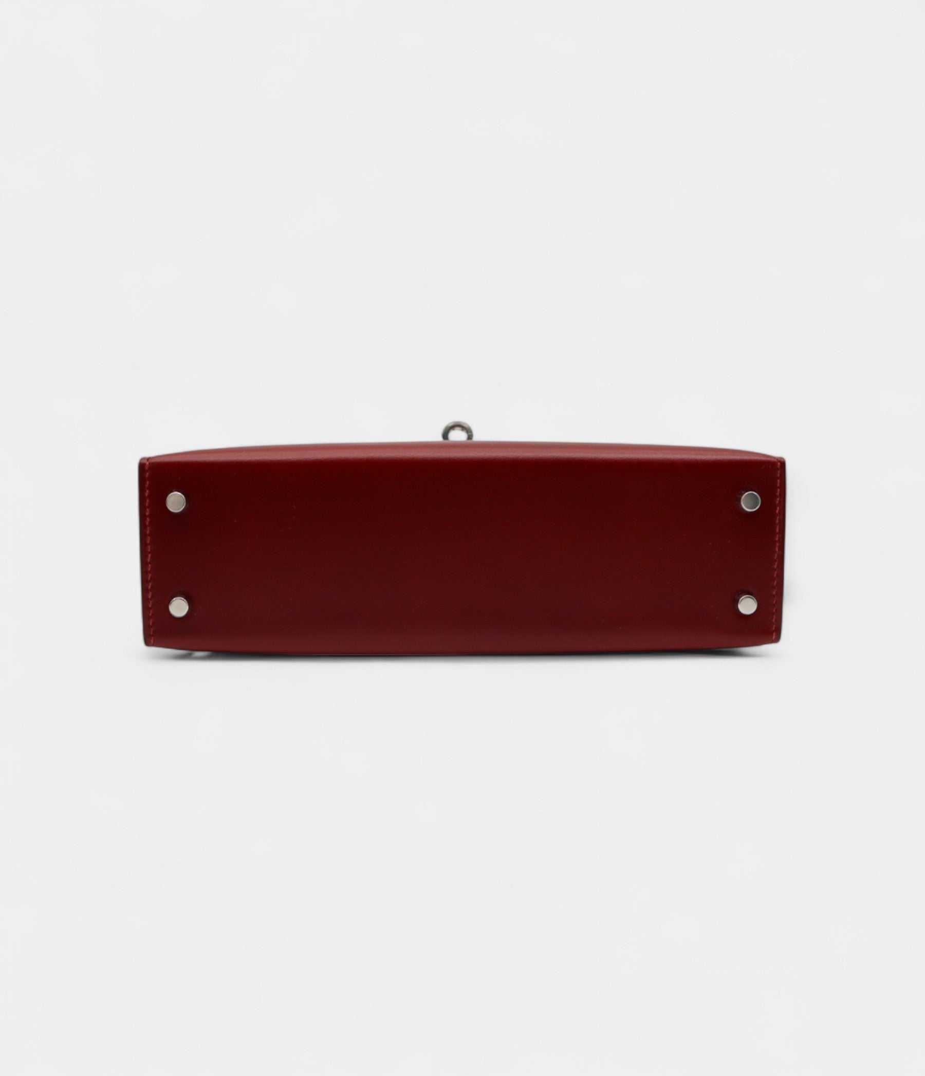 HMKelly II Sellier Mini Rouge H Box Calf Leather Palladium Hardware