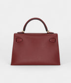 HMKelly II Sellier Mini Rouge H Madame Leather Gold Hardware