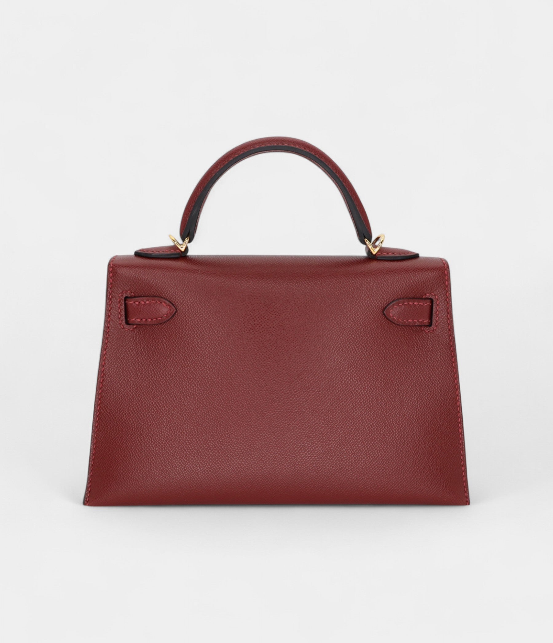 HMKelly II Sellier Mini Rouge H Madame Leather Gold Hardware
