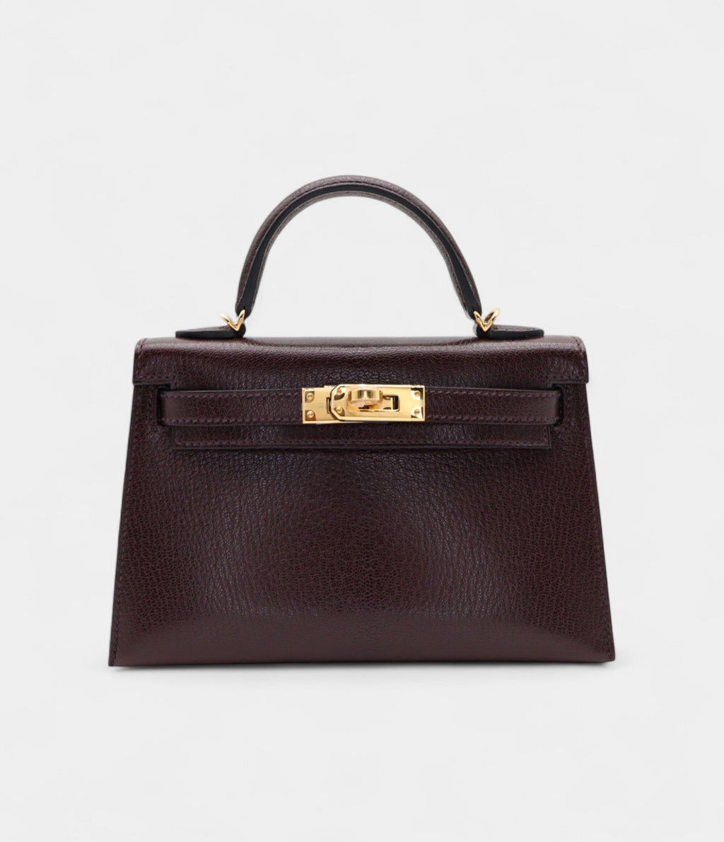 HMKelly II Sellier Mini Rouge Sellier Chevre Leather Gold Hardware