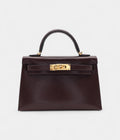 HMKelly II Sellier Mini Rouge Sellier Chevre Leather Gold Hardware