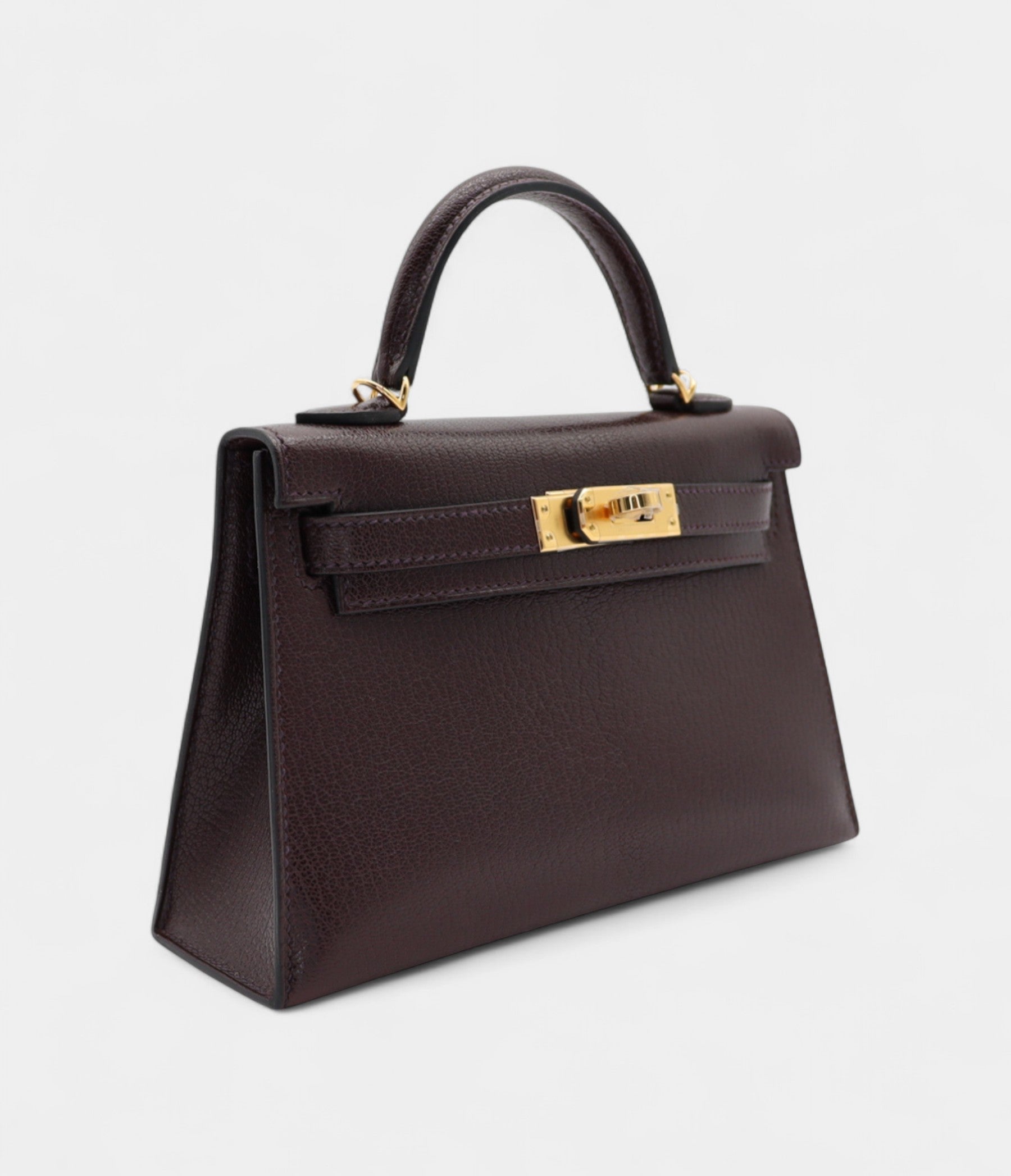 HMKelly II Sellier Mini Rouge Sellier Chevre Leather Gold Hardware