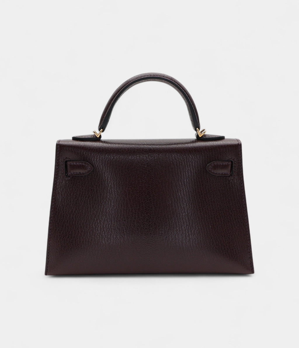 HMKelly II Sellier Mini Rouge Sellier Chevre Leather Gold Hardware