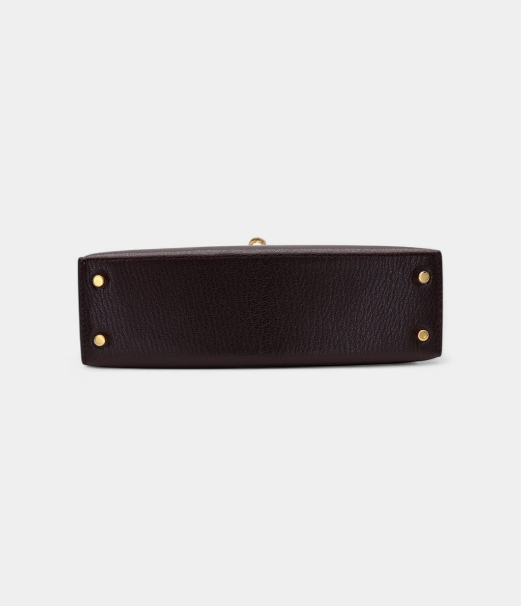 HMKelly II Sellier Mini Rouge Sellier Chevre Leather Gold Hardware