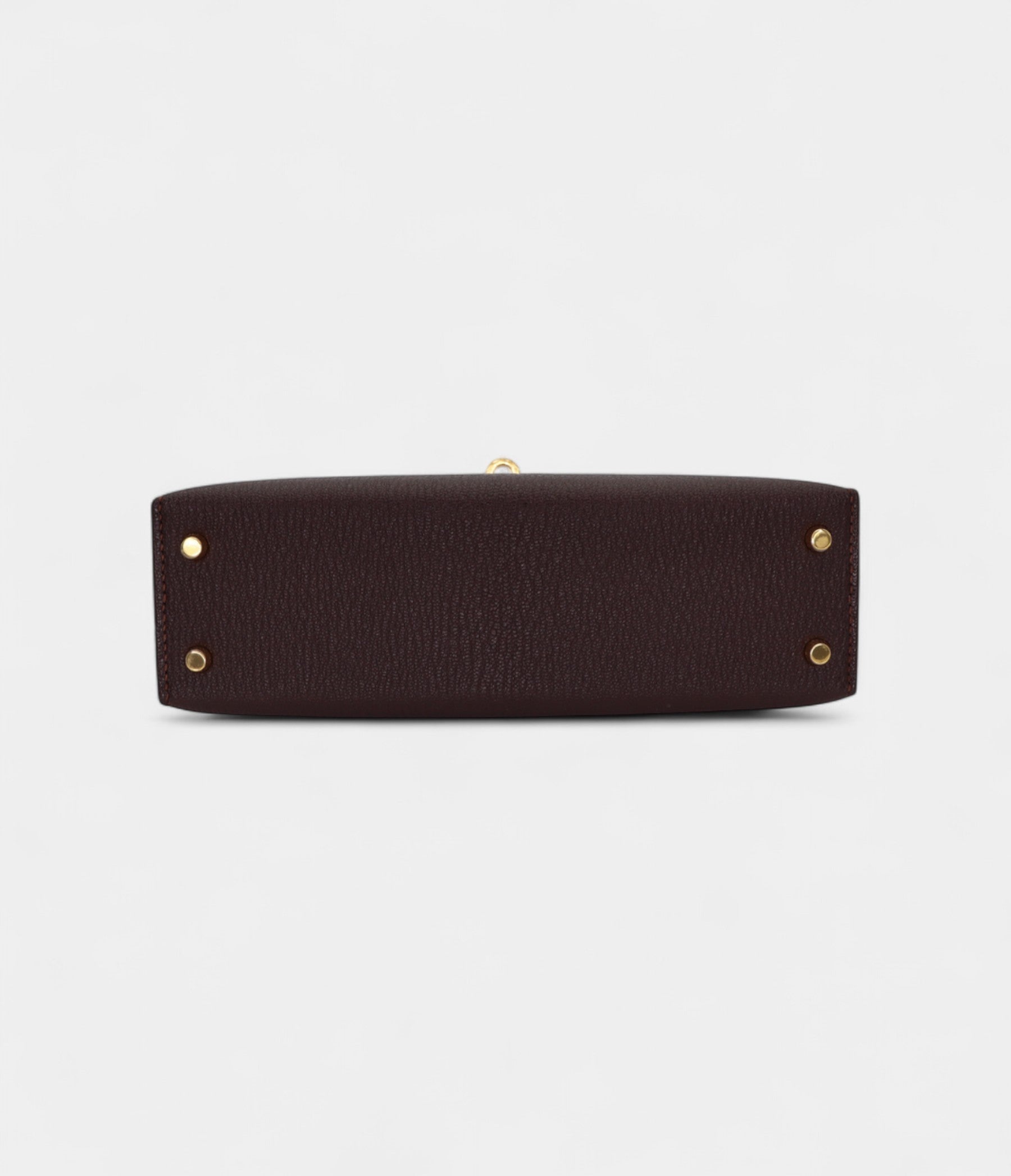 HMKelly II Sellier Mini Verso Havane/Gris Touretelle Chèvre Leather Gold Hardware