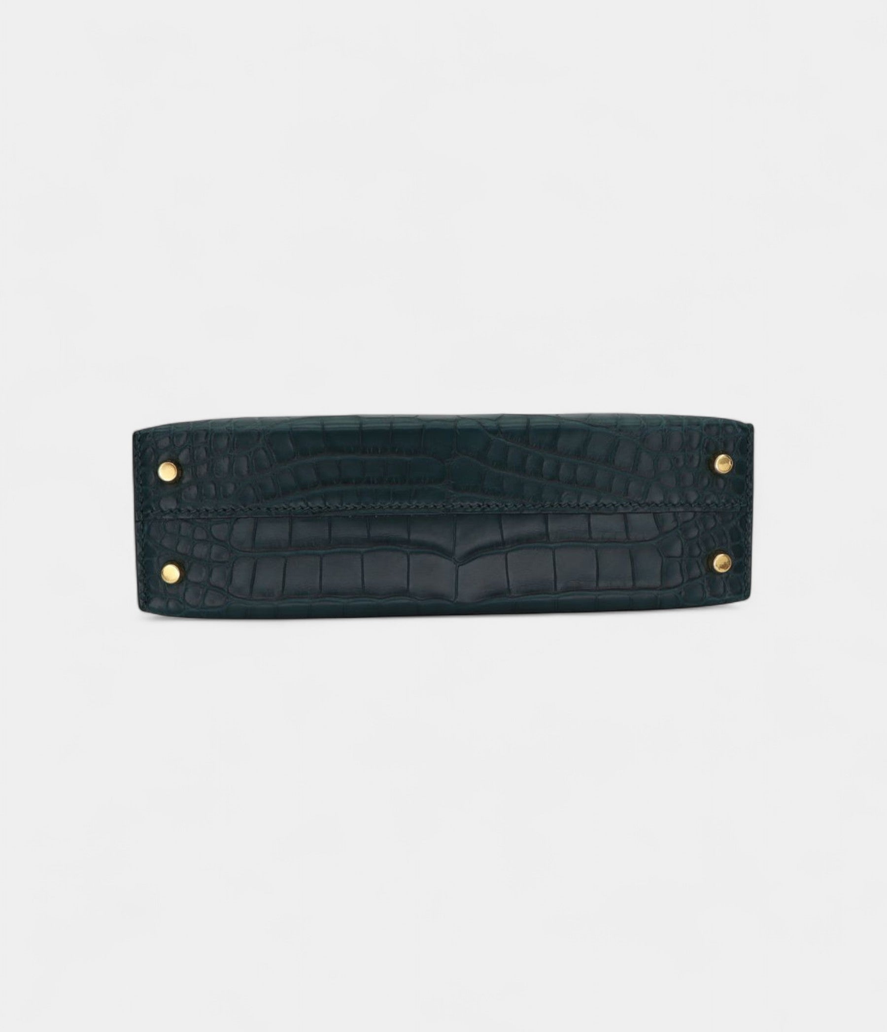 HMKelly II Sellier Mini Vert Cypress Matte Alligator Gold Hardware