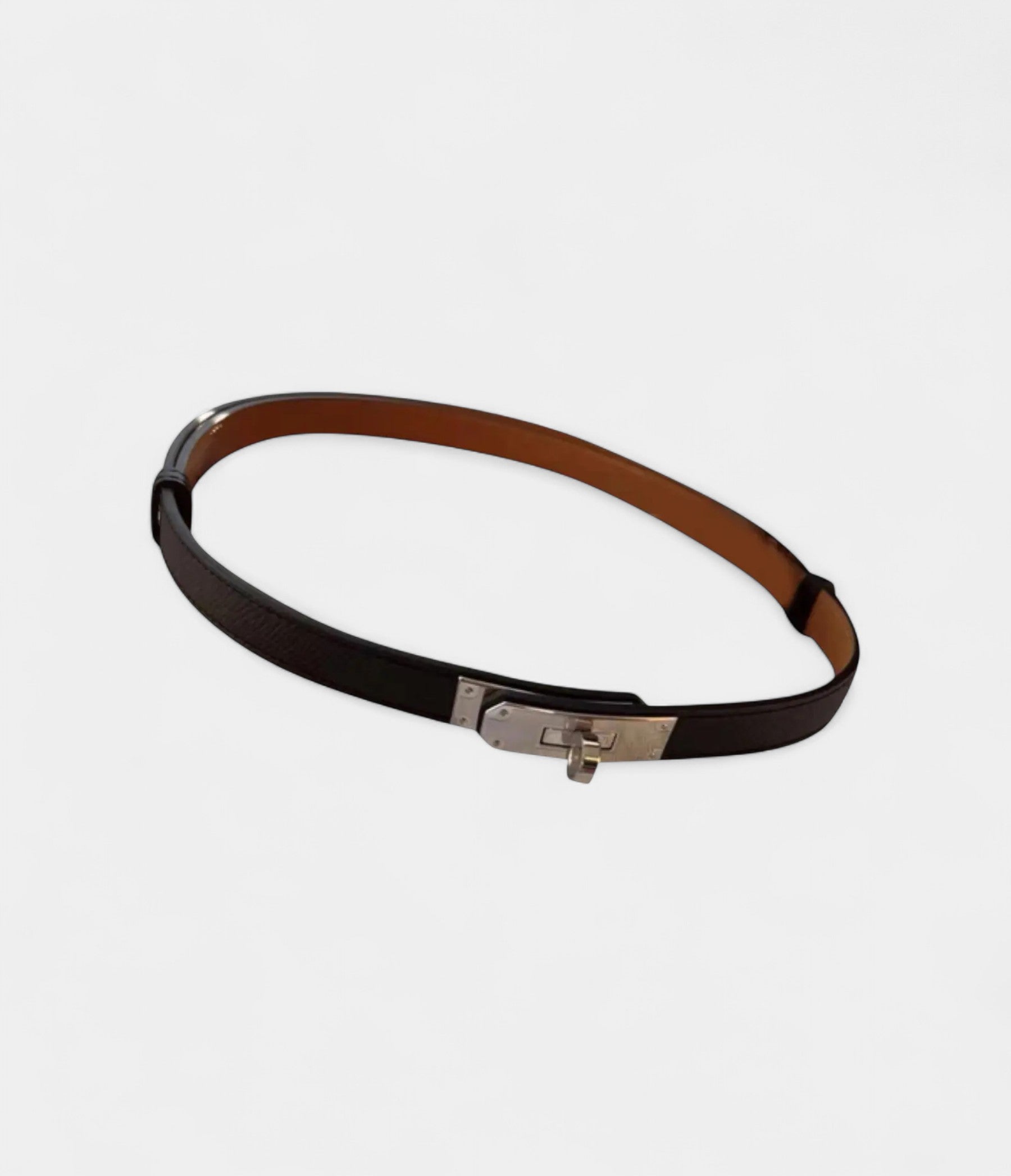 HMKelly Leather Belt Turn-Lock Clasp