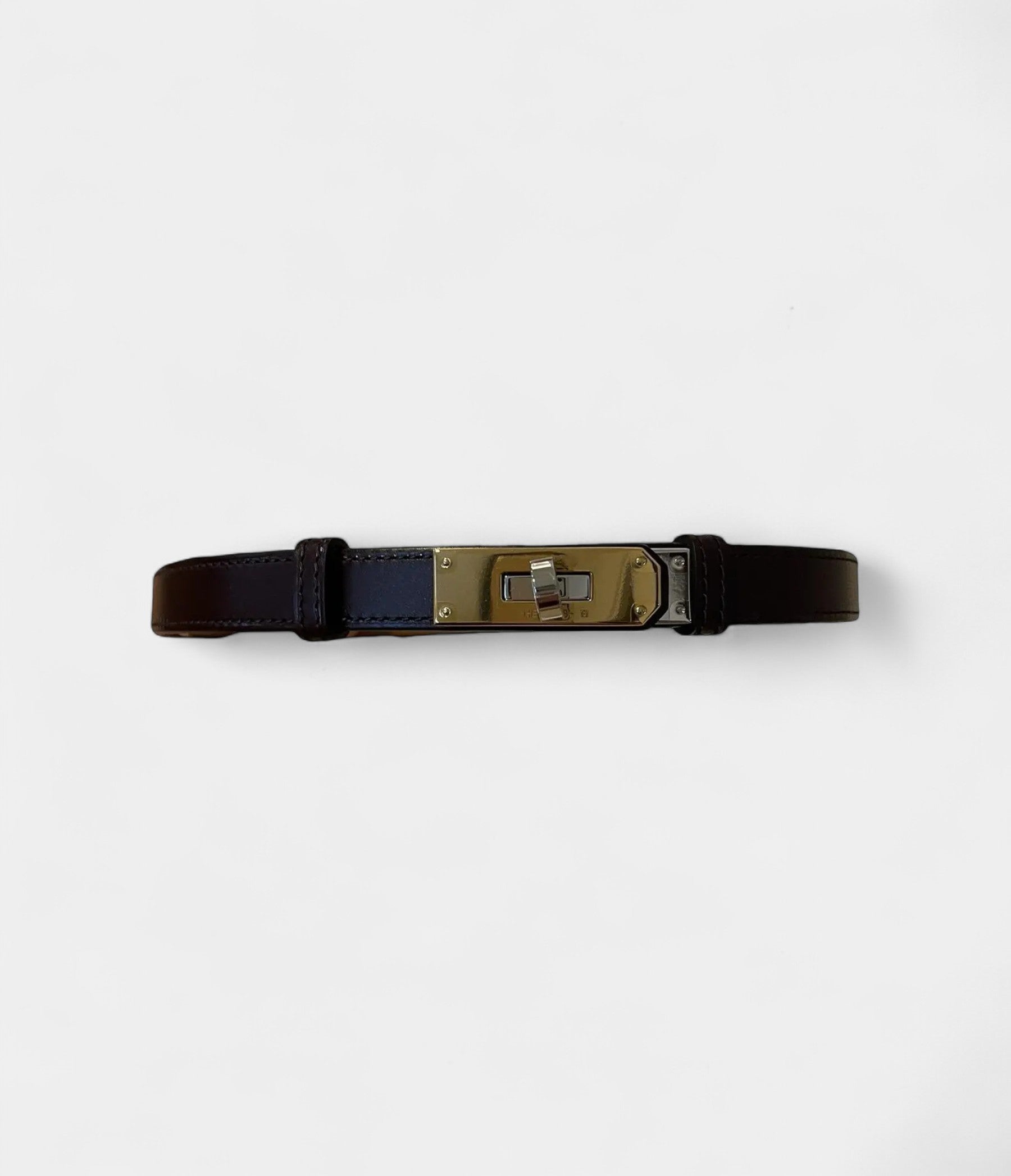 HMKelly Leather Belt in Burgundy