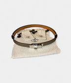 HMKelly Leather Belt in Grey Understated Elegance, Redefined