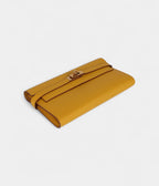 HMKelly Long Wallet Jaune Ambre Epsom Gold Hardware