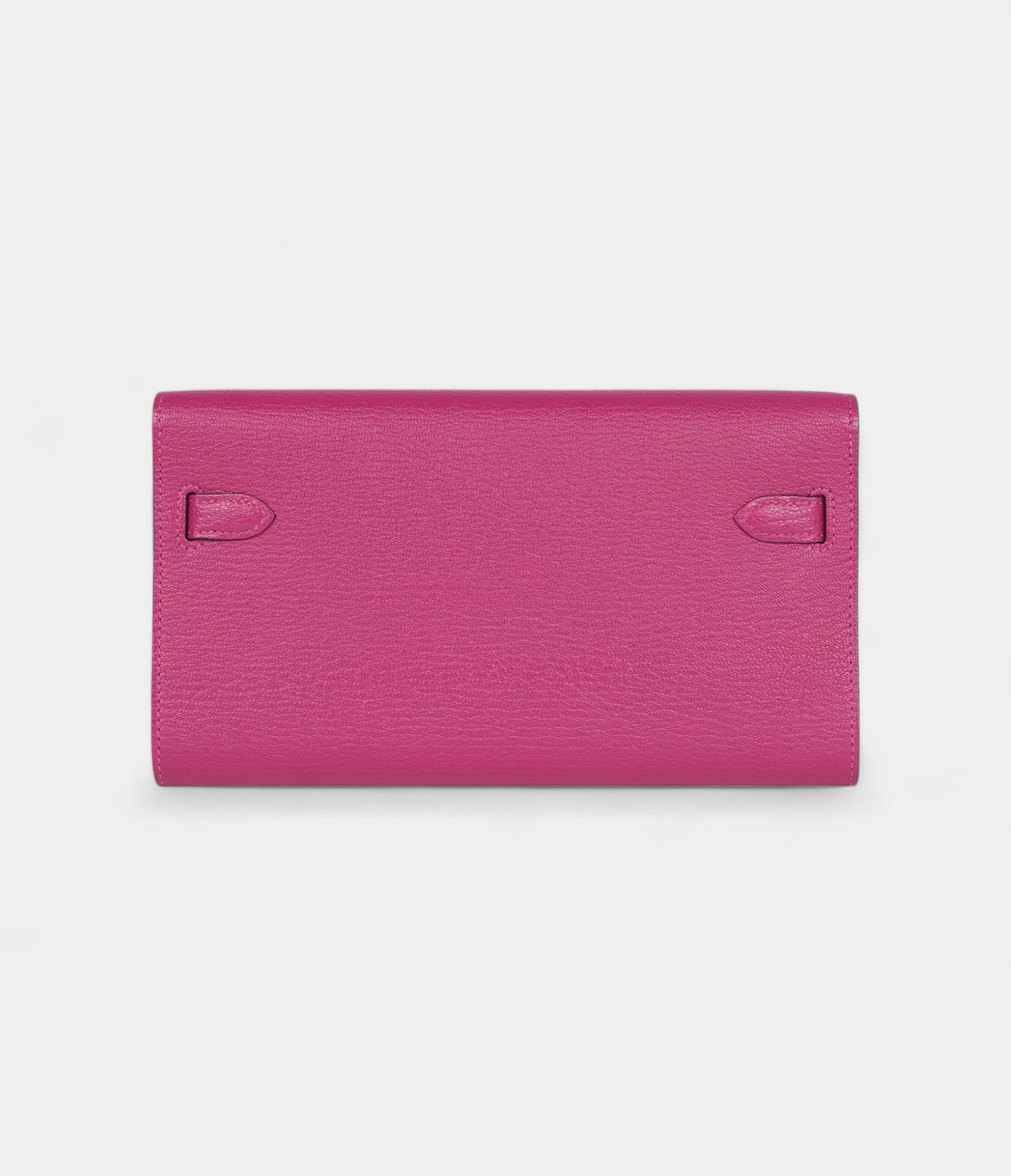 HMKelly Wallet To Go Rose Pourpre Chevre Palladium Hardware