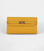 HMKelly Long Wallet Jaune Ambre Epsom Gold Hardware
