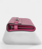 HMKelly Wallet To Go Rose Pourpre Chevre Palladium Hardware