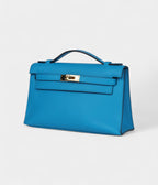 HMKelly Pochette Bleu Frida Swift Gold Hardware