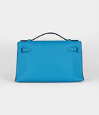 HMKelly Pochette Bleu Frida Swift Gold Hardware