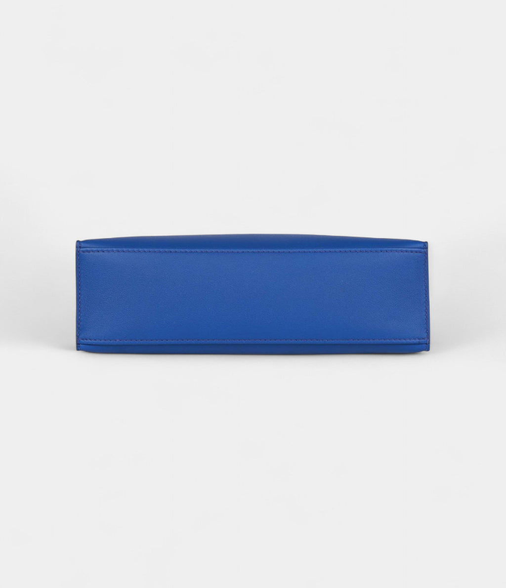 HMKelly Pochette Bleu Royal Swift Palladium Hardware