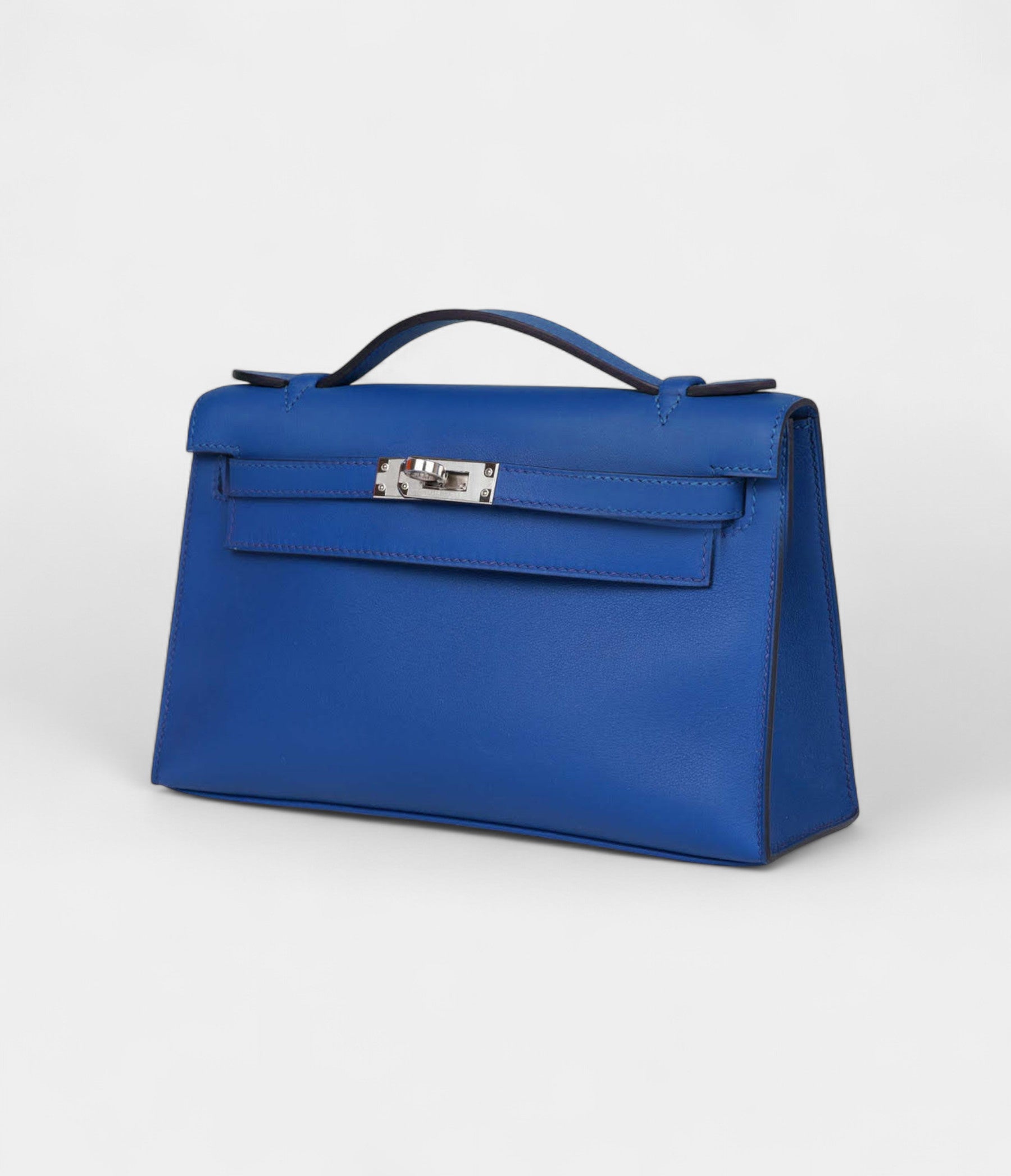 HMKelly Pochette Bleu Royal Swift Palladium Hardware