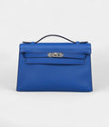 HMKelly Pochette Bleu Royal Swift Palladium Hardware