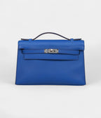 HMKelly Pochette Bleu Royal Swift Palladium Hardware