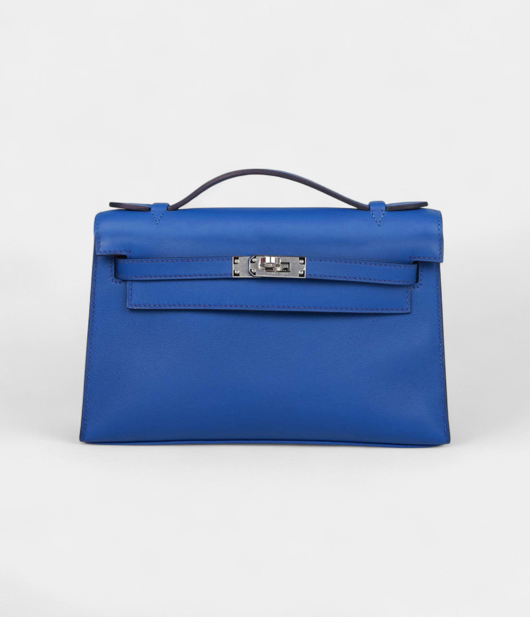 HMKelly Pochette Bleu Royal Swift Palladium Hardware