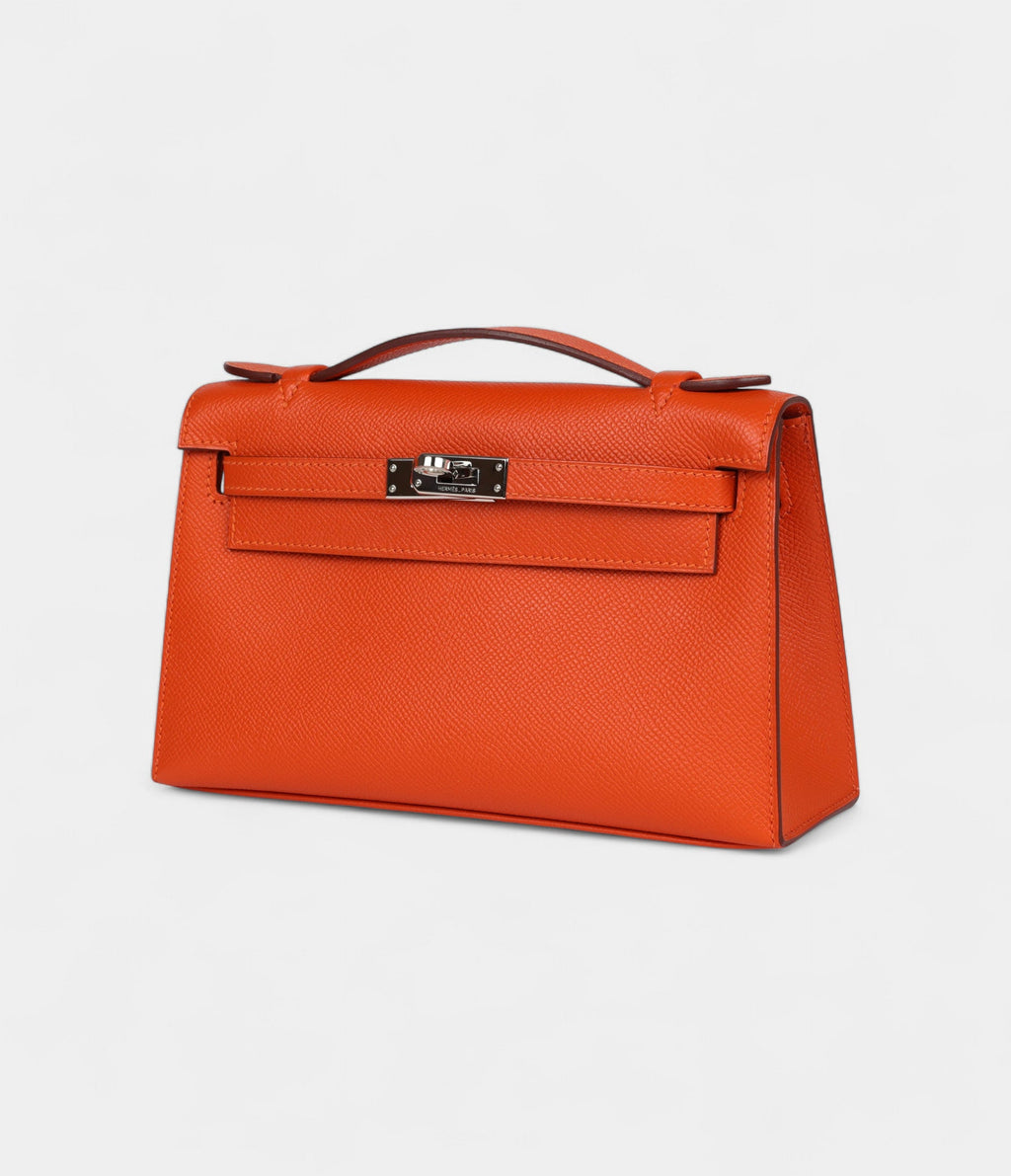 HMKelly Pochette Feu Epsom Palladium Hardware