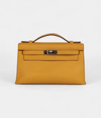 HMKelly Pochette Jaune Ambre Swift Palladium Hardware