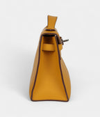 HMKelly Pochette Jaune Ambre Swift Palladium Hardware