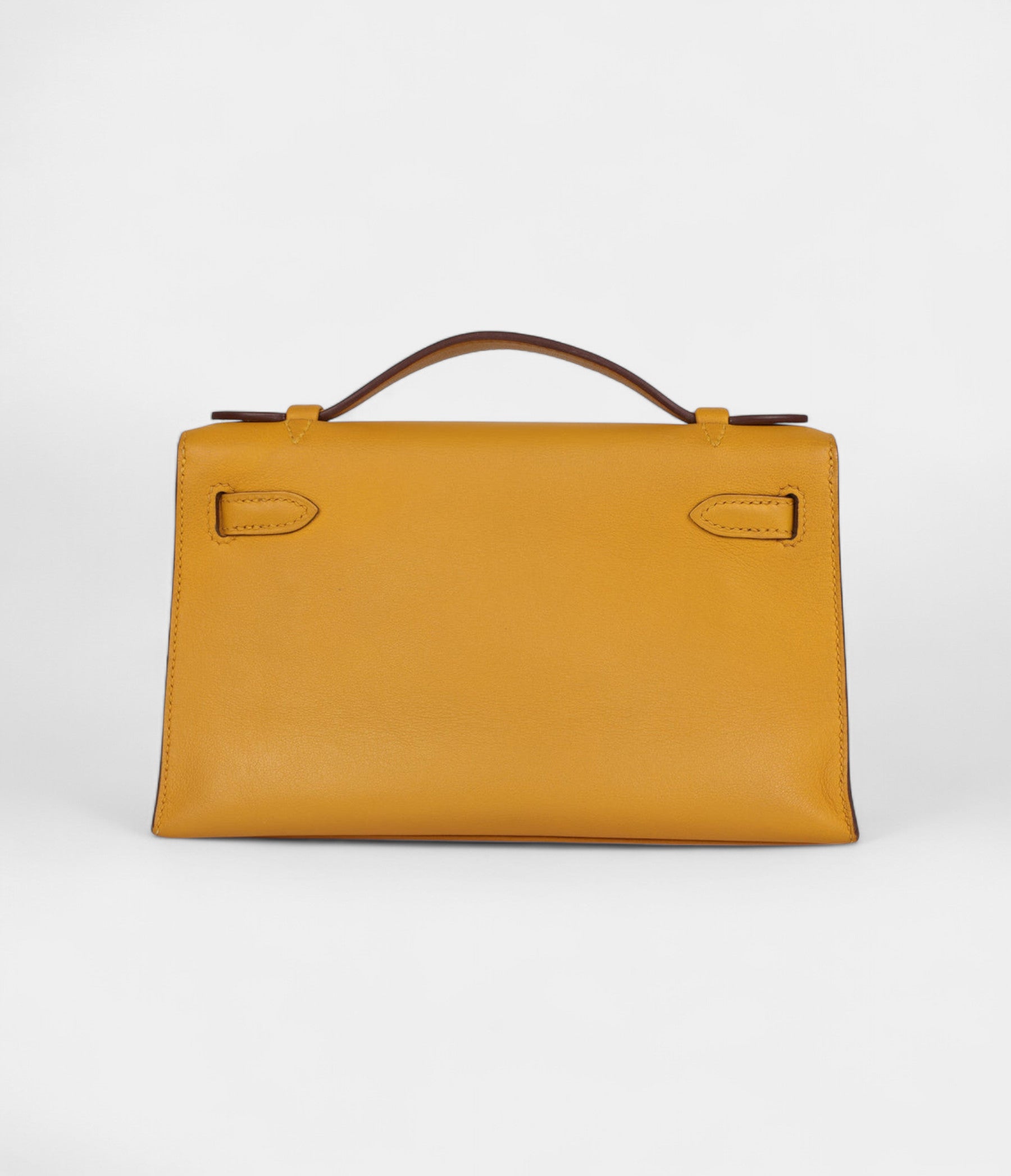 HMKelly Pochette Jaune Ambre Swift Palladium Hardware