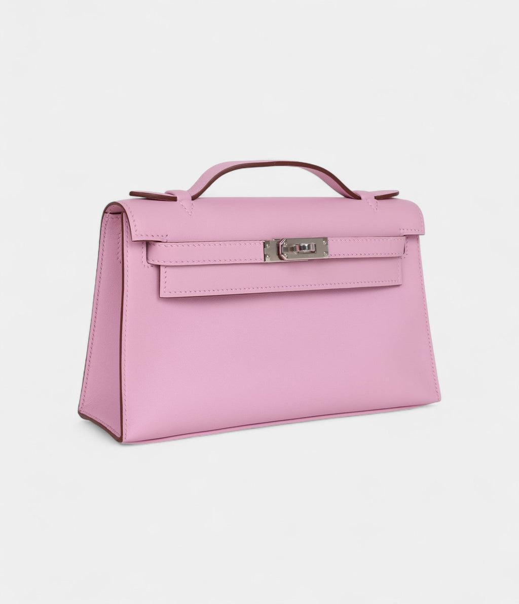 HMKelly Pochette Mauve Sylvestre Swift Palladium Hardware