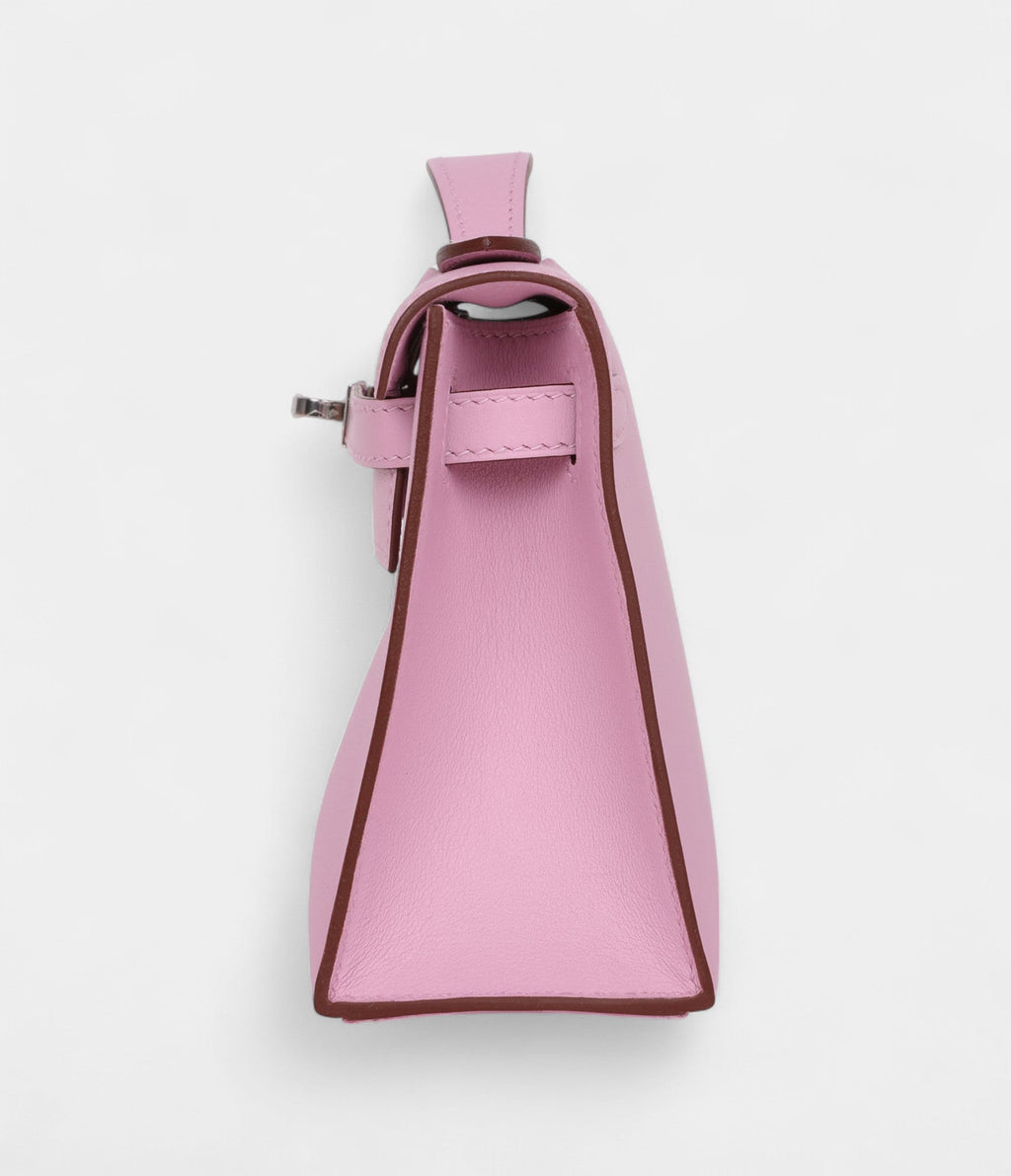 HMKelly Pochette Mauve Sylvestre Swift Palladium Hardware