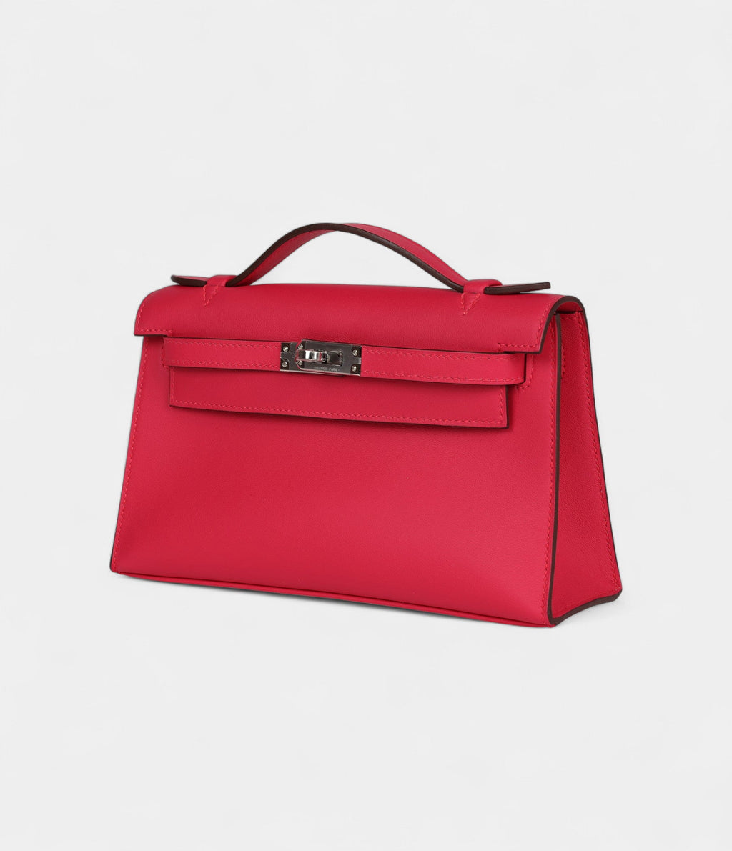 HMKelly Pochette Rose Extreme Swift Palladium Hardware