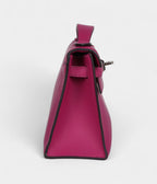 HMKelly Pochette Rose Pourpre Swift Palladium Hardware