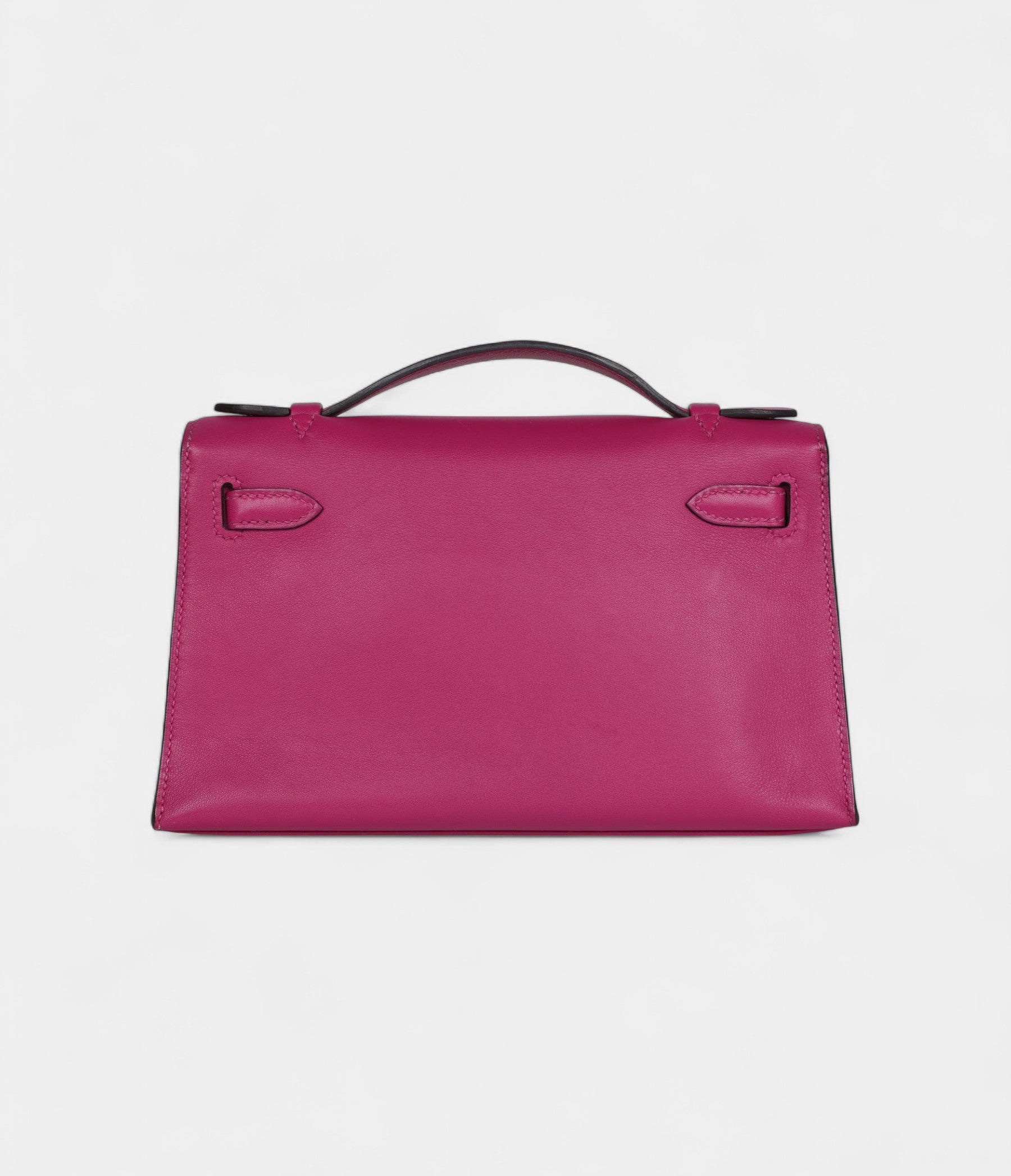 HMKelly Pochette Rose Pourpre Swift Palladium Hardware