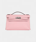 HMKelly Pochette Rose Sakura Swift Palladium Hardware