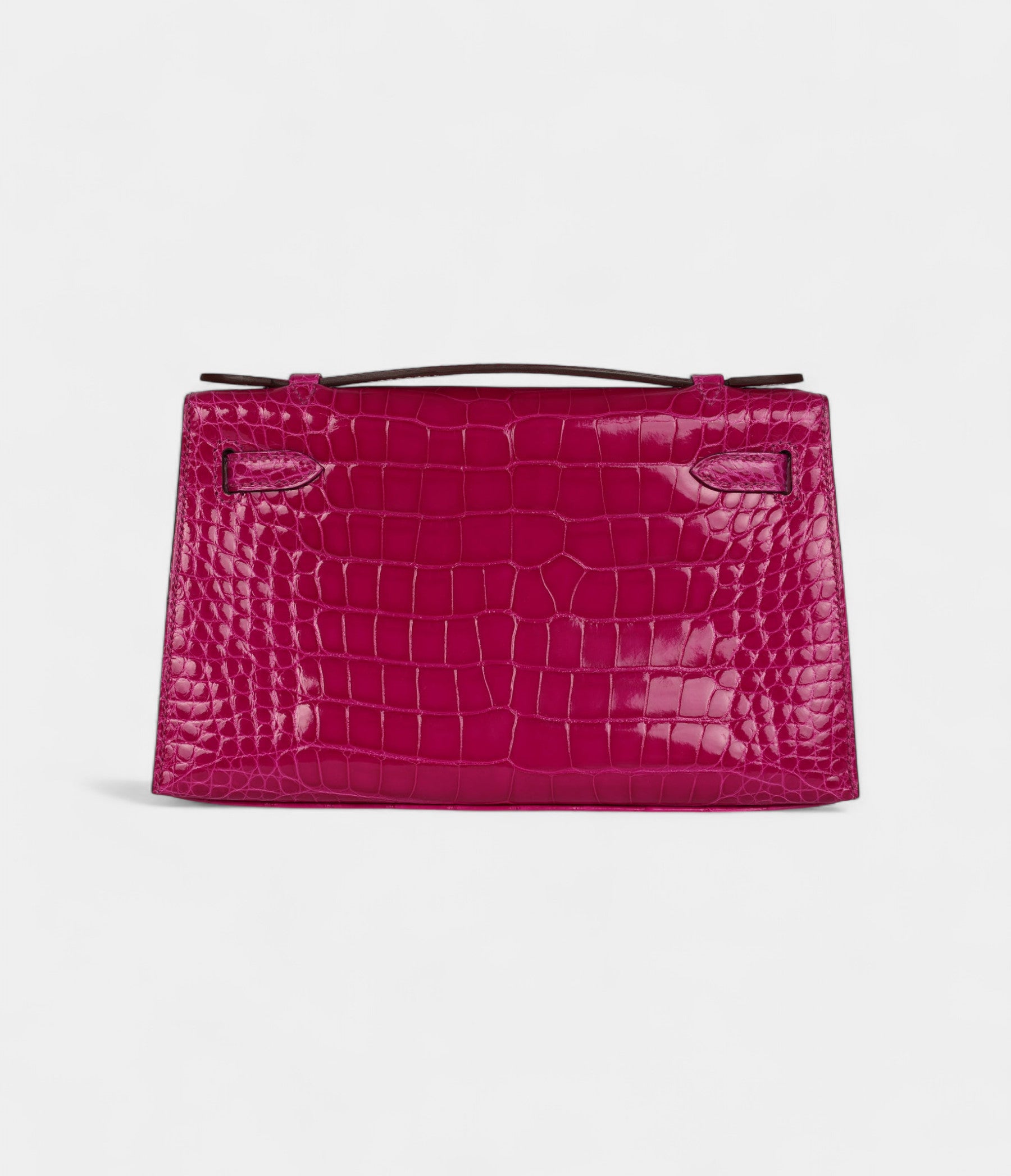 HMKelly Pochette Rose Scheherazade Shiny Alligator Gold Hardware