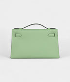 HMKelly Pochette Vert Criquet Swift Palladium Hardware