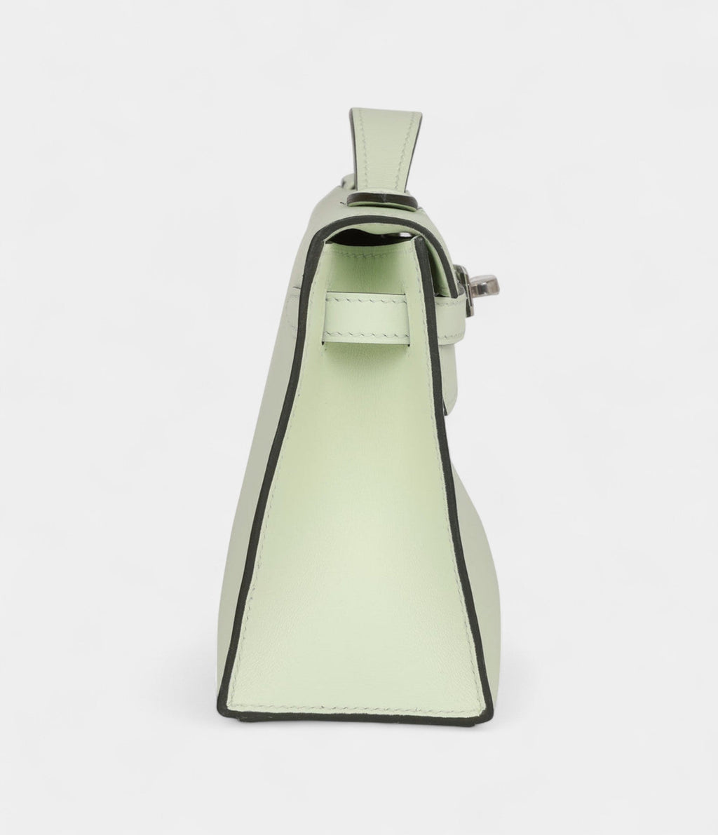 HMKelly Pochette Vert Fizz Swift Palladium Hardware