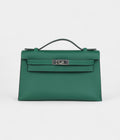 HMKelly Pochette Vert Moyen Swift Palladium Hardware