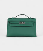 HMKelly Pochette Vert Moyen Swift Palladium Hardware