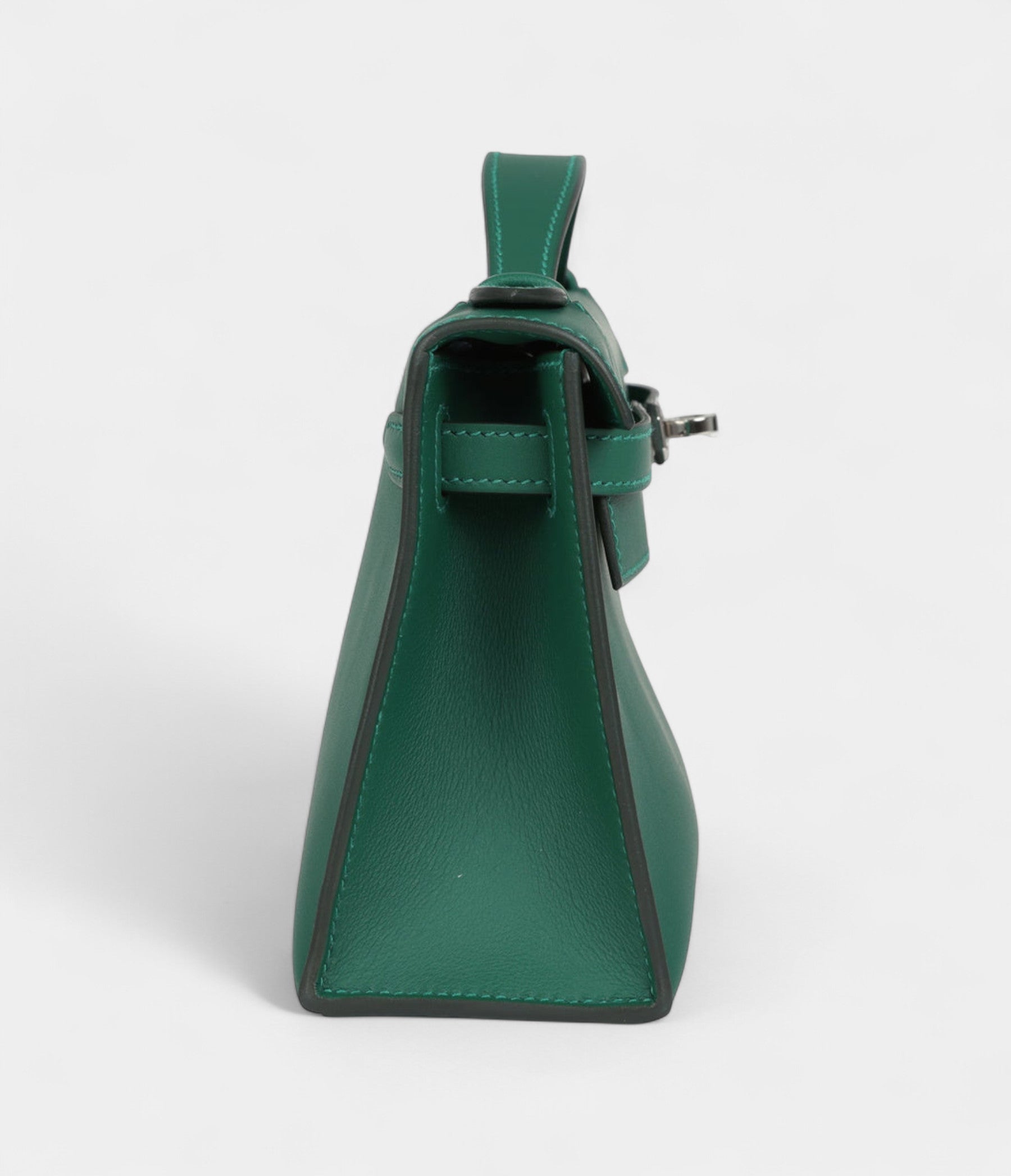 HMKelly Pochette Vert Moyen Swift Palladium Hardware