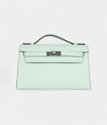 HMKelly Pochette Vert Peppermint Swift Palladium Hardware