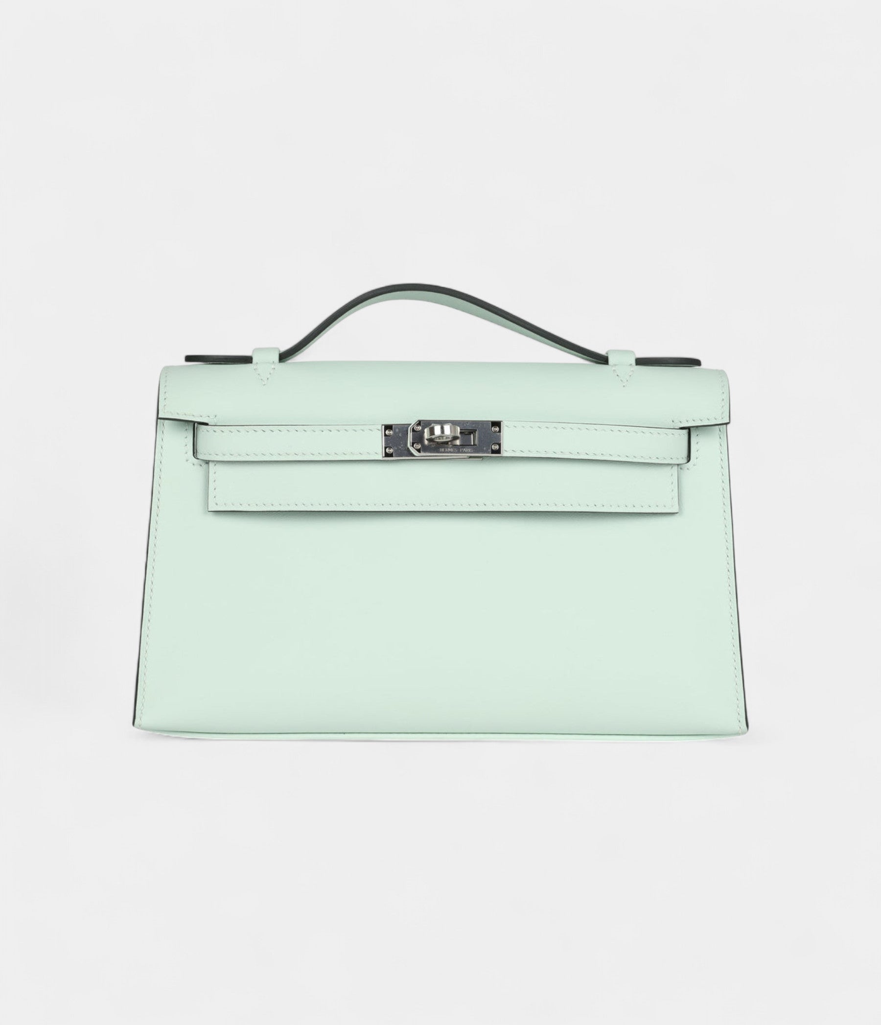 HMKelly Pochette Vert Peppermint Swift Palladium Hardware