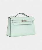 HMKelly Pochette Vert Peppermint Swift Palladium Hardware