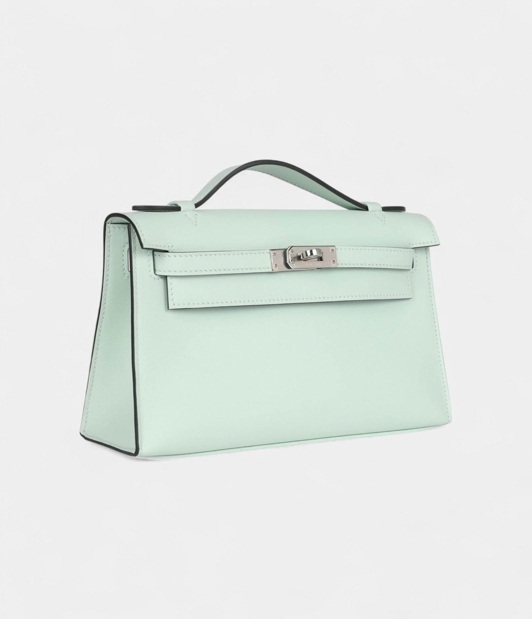 HMKelly Pochette Vert Peppermint Swift Palladium Hardware