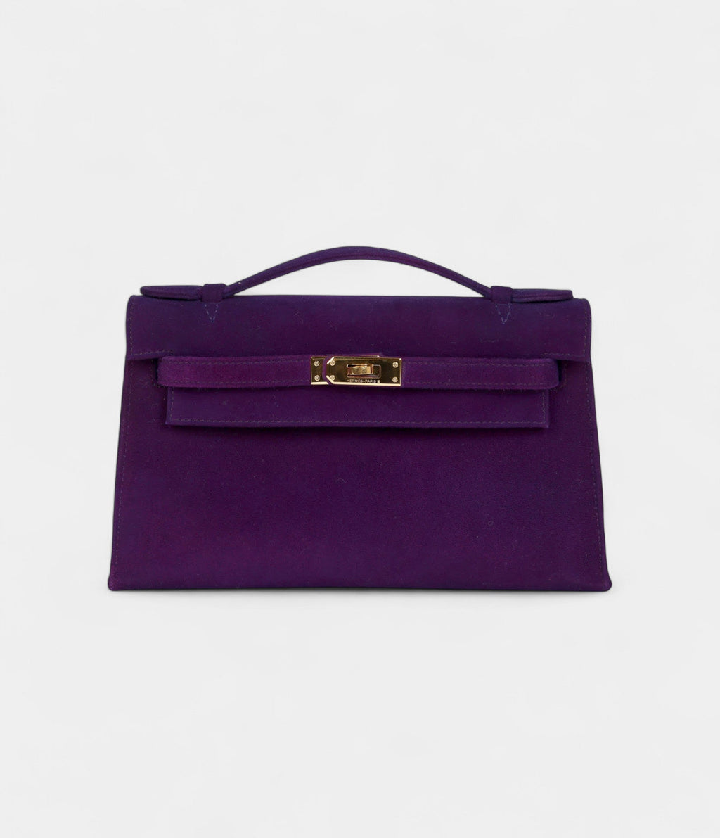 HMKelly Pochette Violet Doblis Gold Hardware