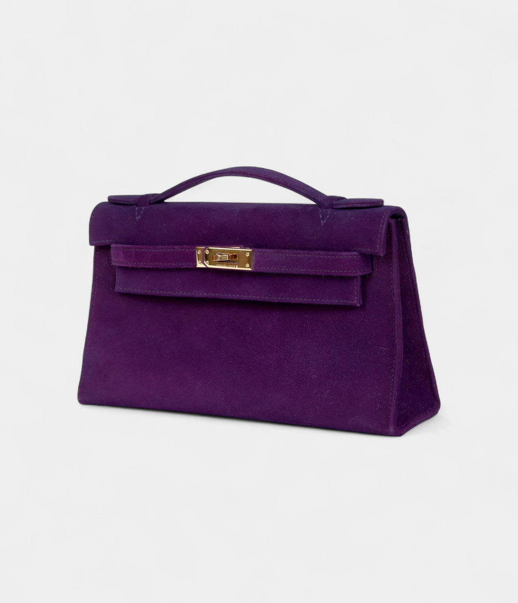 HMKelly Pochette Violet Doblis Gold Hardware