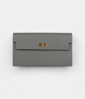 HMKelly Pocket Long Wallet Gris Meyer Madame Gold Hardware